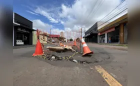 Buraco na rua Araguaia gera transtornos desde o início do ano