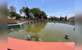 Chafariz da Praça Rocha Pombo está abandonado