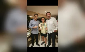 Com o Campeão Brasileiro de Karatê
