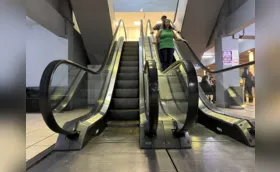 Escada rolante do Terminal Central está novamente sem funcionar