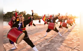 Tambores japoneses celebram 14 anos com solidariedade