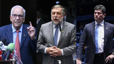 Dos três senadores do Paraná, Oriovisto Guimarães é contra proposta, Flávio Arns ainda estuda o caso e Sergio Moro apoio o bônus a juízes e promotores