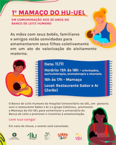 Imagem ilustrativa da imagem 1° Mamaço do HU-UEL será realizado no sábado