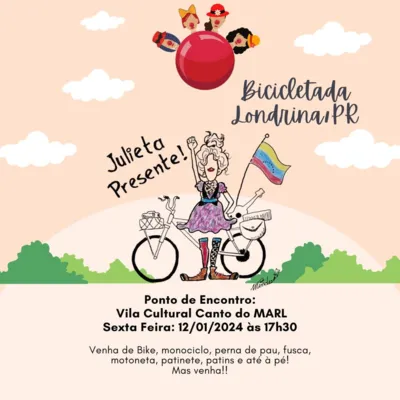 Imagem ilustrativa da imagem Bicicletada por Julieta chega em Londrina