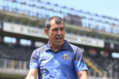 O técnico do Santos, Fábio Carille