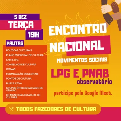Imagem ilustrativa da imagem Encontro nacional on-line deverá criar uma rede de cultura