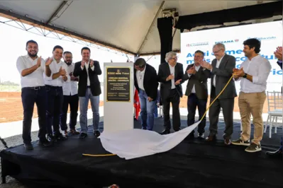 Governador Ratinho Junior participou do lançamento da pedra fundamental do Complexo Industrial J.Macêdo, em Londrina