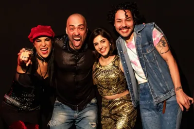 Sabrina Lobo,   o padrinho Manolex, Melissa Jacob e Wes