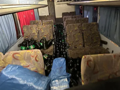 Imagem ilustrativa da imagem Ônibus lotado com vinhos e azeites argentinos é apreendido em Ibiporã