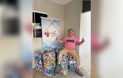 Imagem ilustrativa da imagem Advogado de Londrina junta tampas de garrafas PET para o Hospital do Câncer