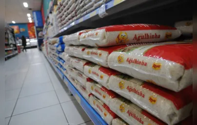 Imagem ilustrativa da imagem Inflação do arroz acelera, e preço médio de 5 kg supera R$ 25
