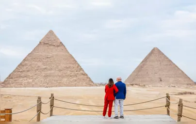Imagem ilustrativa da imagem Lula visita pirâmides do Egito com Janja em dia de folga