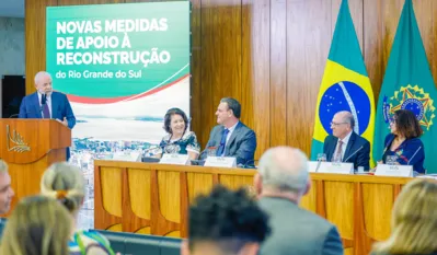 Em seu discurso, Lula disse que sua determinação é para que não haja empecilhos burocráticos no auxílio ao Rio Grande do Sul