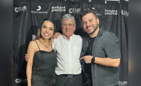 Com os filhos Mariana e Mateus