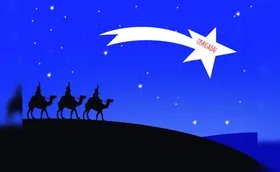 Duas cenas de Natal no centro de Londrina