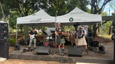 Imagem ilustrativa da imagem Banda Terra Celta faz a festa na UEL e interage com o público