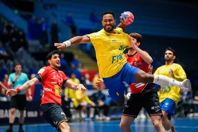 Imagem ilustrativa da imagem Brasil vence a Espanha no handebol masculino pela primeira vez