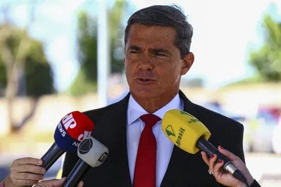 O secretário-executivo da Secretaria-Geral da Presidência da República, Mario Fernandes, durante o lançamento do Programa de Sustentabilidade da Presidência da República.