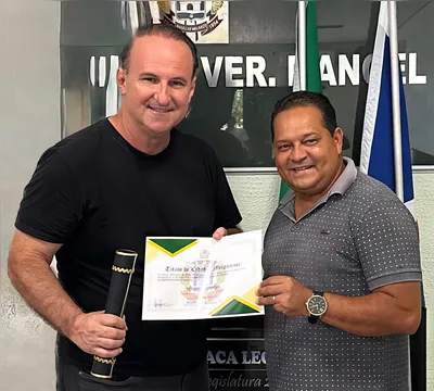 Imagem ilustrativa da imagem Delegado de Londrina é Cidadão de Barão de Melgaço