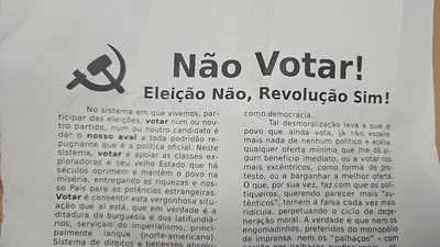 Imagem ilustrativa da imagem 'Eleição não'. Bomba com carta explode em feira de Londrina