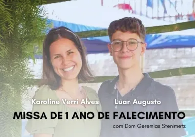 Imagem ilustrativa da imagem Missa de um ano de falecimento de Karol e Luan será realizada domingo