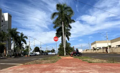 Imagem ilustrativa da imagem Motociclistas e motoristas ‘transformam’ canteiro em rua na zona leste