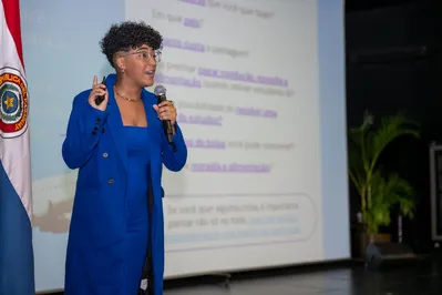 Imagem ilustrativa da imagem Nath Finanças faz palestra em Itaipu para jovens aprendizes