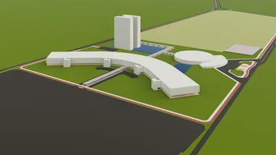 Imagem em 3D do Campus Arandu.