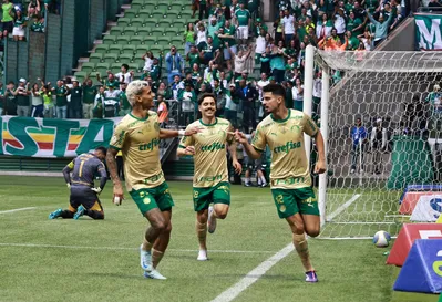 Imagem ilustrativa da imagem Palmeiras atropela Criciúma e cola no Botafogo