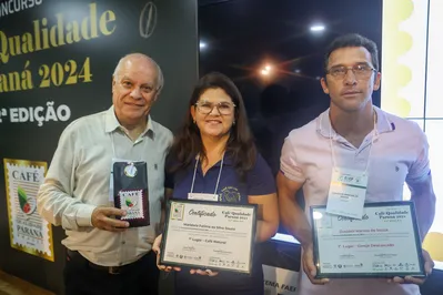 Os vencedores do concurso Café Qualidade Paraná receberam R$ 8 mil por saca de 60 quilos como oferta de compra de seus lotes