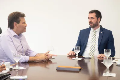 Deputado Paulo Gomes (PP) reuniu-se com o defensor público-geral do Paraná, Matheus Munhoz