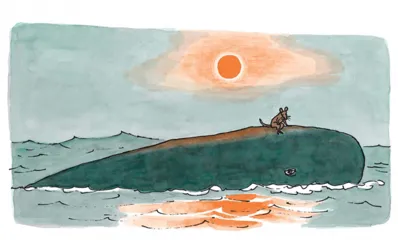 Imagem ilustrativa da imagem Uma história de amizade entre um ratinho e uma baleia