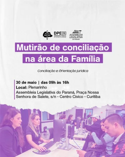 Imagem ilustrativa da imagem Defensoria realiza mutirão de conciliação na Alep