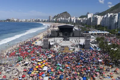 Palco do show de Lady Gaga, em Copacabana