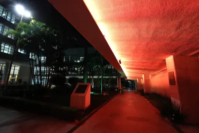 Para marcar a data, a Assembleia Legislativa do Paraná foi iluminada com a cor laranja