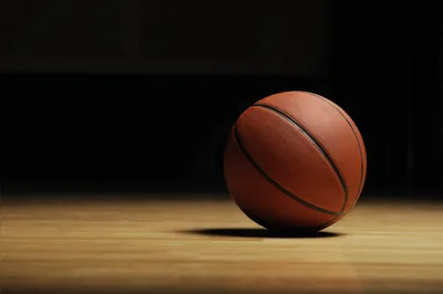 Basketball on court