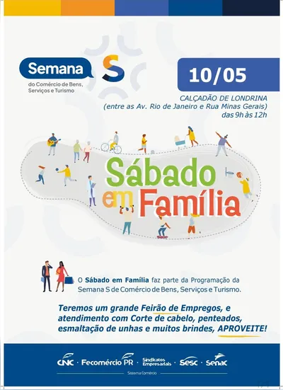 Imagem ilustrativa da imagem Sábado em Família será realizado em Londrina