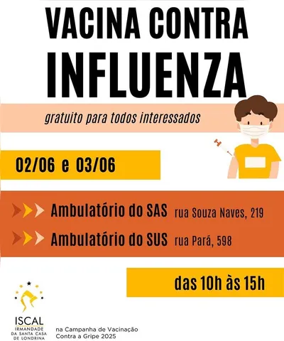 Imagem ilustrativa da imagem Santa Casa de Londrina oferta vacina contra gripe à população