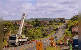 Içamento de vigas altera o fluxo na BR-153, no Norte Pioneiro