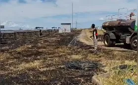 Incêndio atinge usina de placas solares e danifica equipamentos em Florestópolis