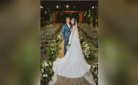 Momentos especiais no casamento de Denise e Fábio Kenji
