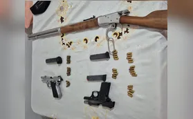 Polícia apreende armas na casa de suspeito de matar cão Abacate