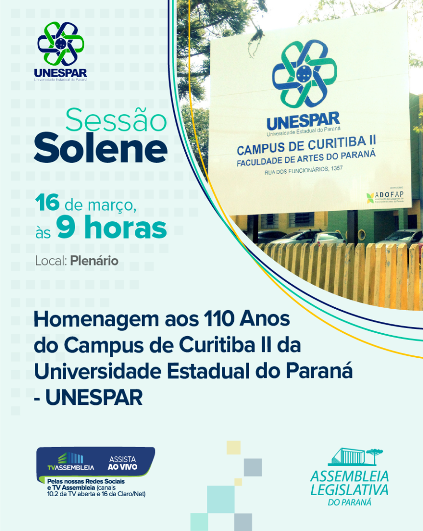 Alep homenageará os 110 anos da Faculdade de Artes do Paraná