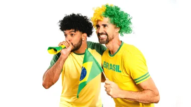 Fan of exciting Brazilian soccer