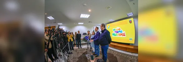 O governador Ratinho Junior anunciou a programação do verão Maior Paraná no Palácio Iguaçu