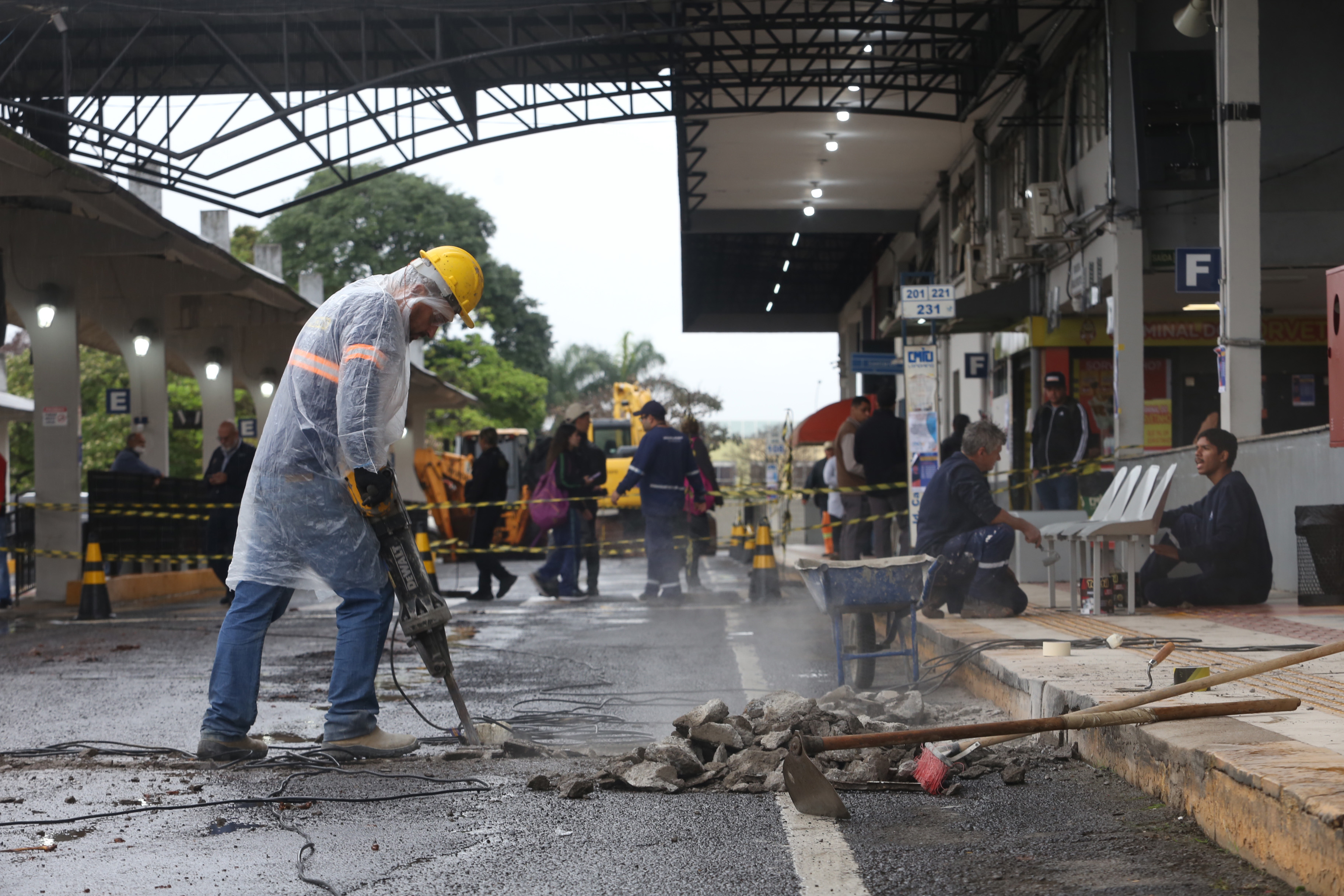 Reforma no Terminal Central avança com interdição da plataforma F