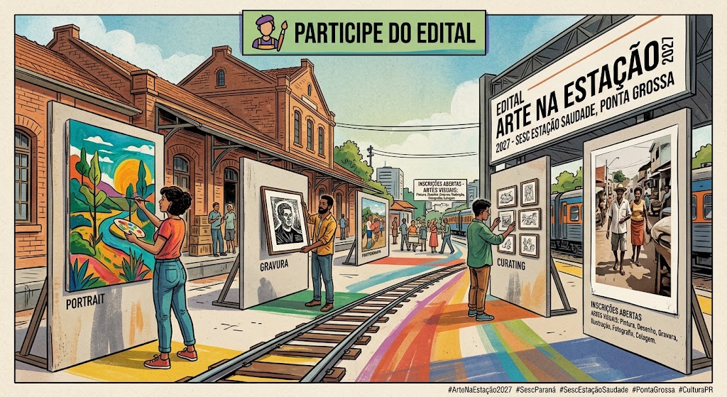 Sesc Paraná abre inscrições para o edital Arte na Estação 2027