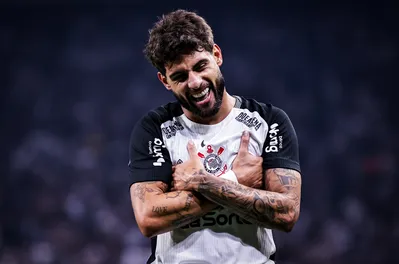 SAO PAULO, BRASIL, 03/05/2025 ? ESPORTE/FUTEBOL/BRASILEIRAO 2025 ? Yuri Alberto jogador do Corinthians comemora gol posteriormente anulado durante partida entre Corinthians x Internacional valida pela setima rodada do Brasileirao 2025, realizada no estadio Neo Quimica Arena, em Sao Paulo (Brasil), neste sabado (3). (Foto: FÃ¡bio Giannelli/Digital Sports Press/Folhapress)