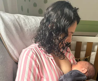 Patricia Pereira e o filho Liam