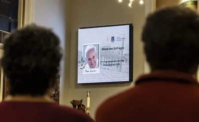 Missa pelo sufrágio do papa Francisco, no Santuário de Nossa Senhora Aparecida, na Vila Nova